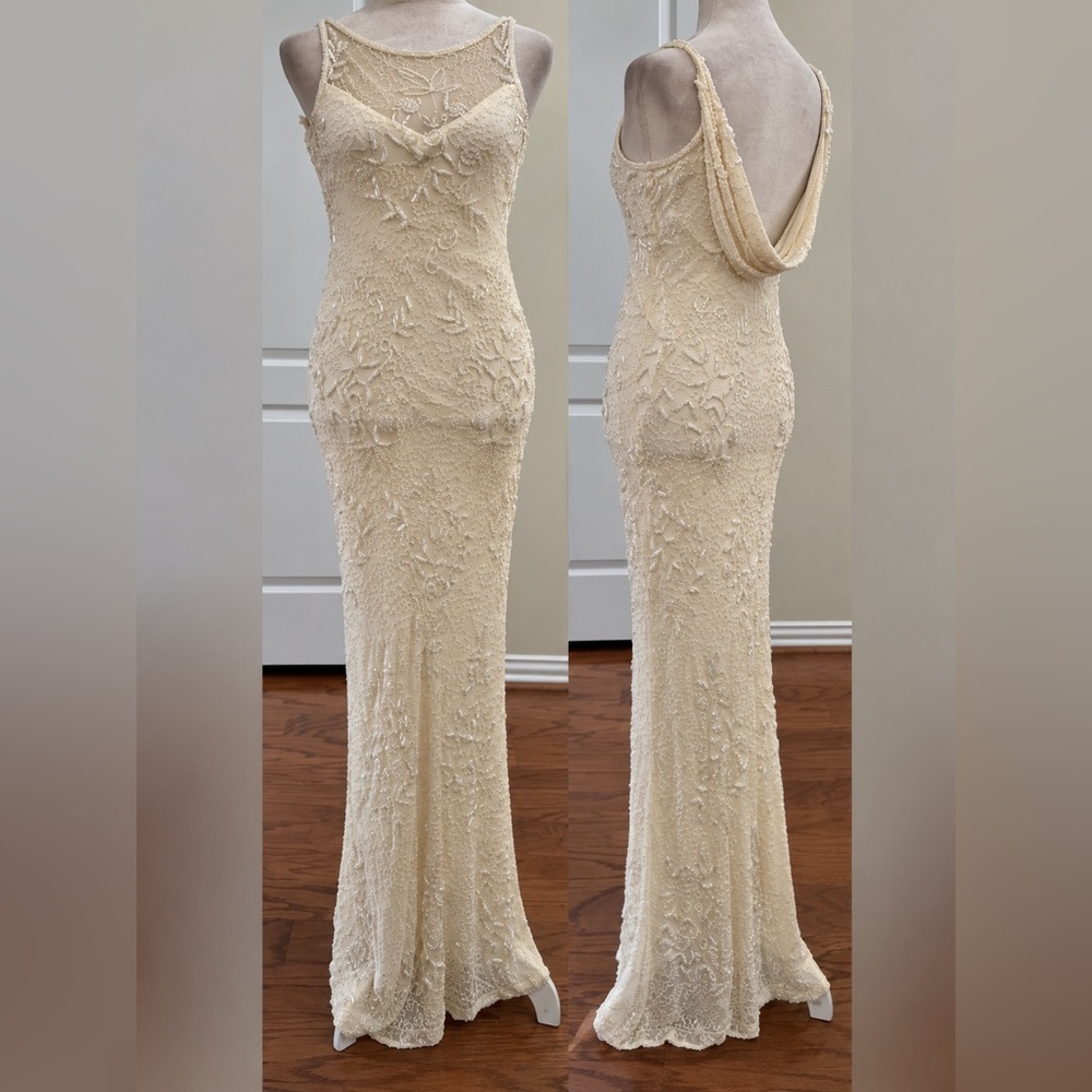 Vintage 100% Silk Beaded Dress Vintage Beaded Dress Vintage Wedding Dress Prom